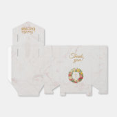 Meisje Dop Bloemen Marmer Goud Kruis Roos Krans Bedankdoosjes (Uitgevouwen)