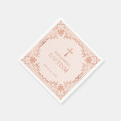 Meisje Dop Roos Goud Blush Roze Elegant Servet (Hoek)