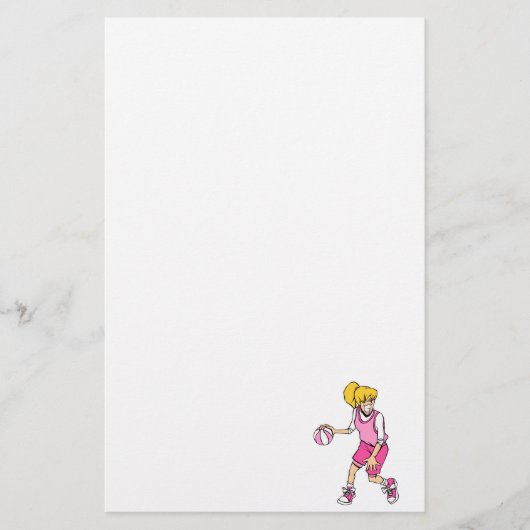 Meisje dribbels briefpapier (Voorkant)