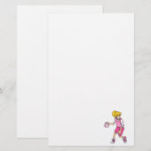 Meisje dribbels briefpapier (Voorkant / Achterkant)