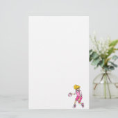 Meisje dribbels briefpapier (Staand voorkant)