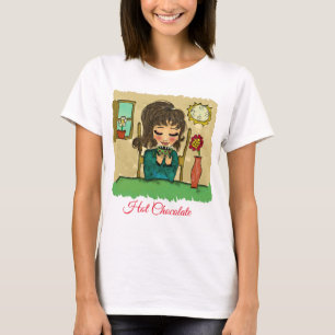Meisje Drink warme chocolade T-Shirt