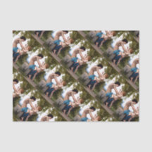 Meisje duwen Cupido Valentijn Bouguereau schilderi