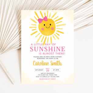 Meisje Een Kleine Straal van Zonneschijn Baby show Kaart