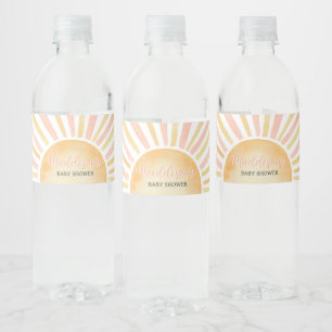Meisje Een Kleine Straal van Zonneschijn Waterfles Etiket