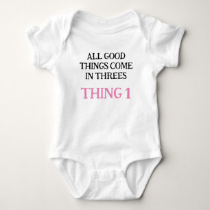 meisje een stuk voor triplets, triplets cadeau ide romper