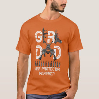 Meisje een vader haar beschermer voor altijd vader t-shirt