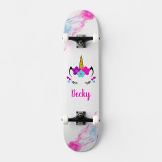 Meisje Eenhoorn skateboard met naam