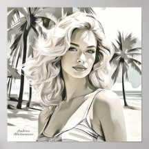 Meisje Elegant in zwart en wit