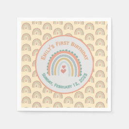 Meisje Elegant & Sweet Rainbow Bord Geel Servet