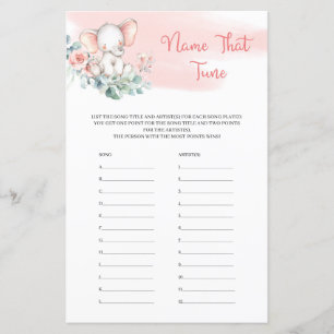 Meisje Elephant Eucalyptus Name that Tune Game