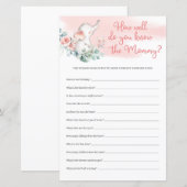 Meisje Elephant hoe goed je het mama spel kent (Voorkant / Achterkant)