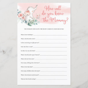 Meisje Elephant hoe goed je het mama spel kent