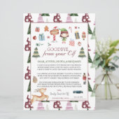 Meisje Elf | Kinder Kerst Elf Afscheidsbrief Kaart (Staand voorkant)