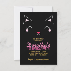 meisje ELKE LEEFTIJD kitty CAT VERJAARDAGSFEEST Kaart