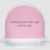 Meisje en Basset Hound Puppy Sneeuwbol (Achterkant)