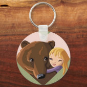 Meisje en Beer Sleutelhanger (Voorkant)