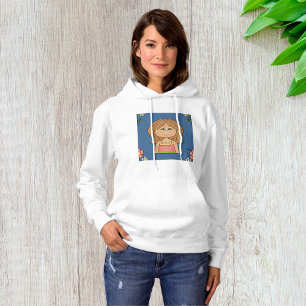 Meisje en bloemen hoodie