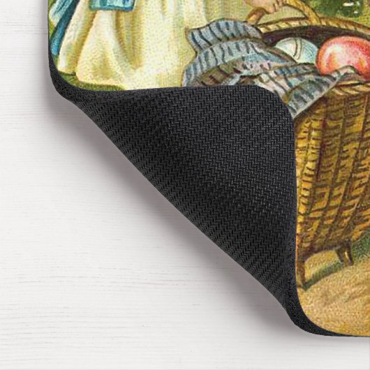 Meisje en Bunnies  Paslandschap Muismat (Hoek)