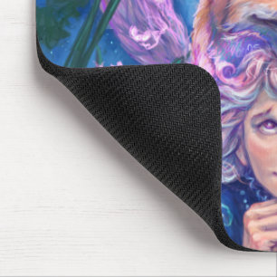 Meisje en de tovenaar beginnen fantasie muismat