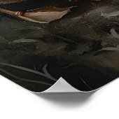 Meisje en eend vintage kunstprint, landelijk poster (Hoek)