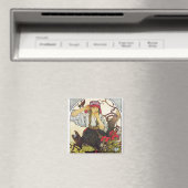 Meisje en Geranium, Mucha Magneet (Insitu (Vaatwasser))