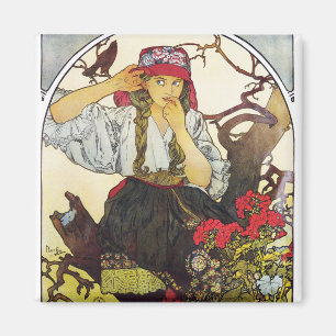 Meisje en Geranium, Mucha Magneet