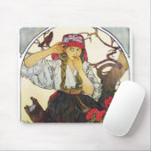 Meisje en Geranium, Mucha Muismat (Met muis)