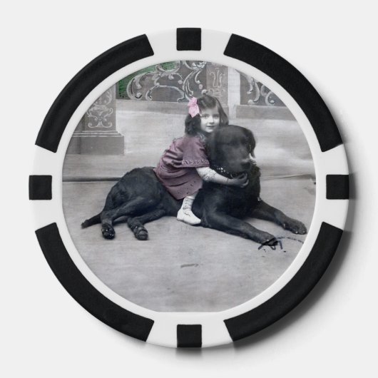 Meisje en haar Hond Poker Chips (Voorkant)