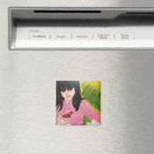 Meisje en haar vlinder magneet (Insitu (Vaatwasser))