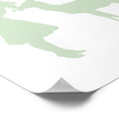   Meisje en Herten Silhouet Poster (Hoek)