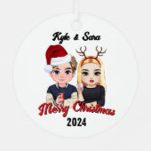 meisje en jongen koppels Ornament (Achterkant)