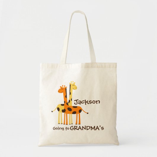 Meisje en jongens naar oma Bag-Giraffes Tote Bag (Voorkant)