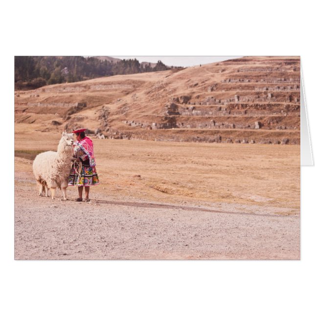 Meisje en lama (Voorkant Horizontaal)