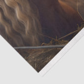 Meisje en Paard Kus Decoupage Tissuepapier (Detail)