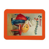  meisje en pompoen magneet (Horizontaal)