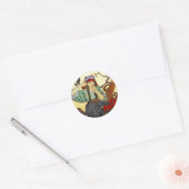 Meisje en Raven Moraviair Teacher Choir Ronde Sticker (Envelop)