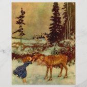 Meisje en rendier flyer (Voorkant)