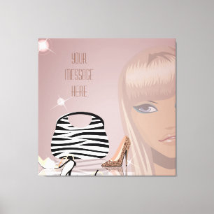 Meisje en Schoenen Verpakt Canvas