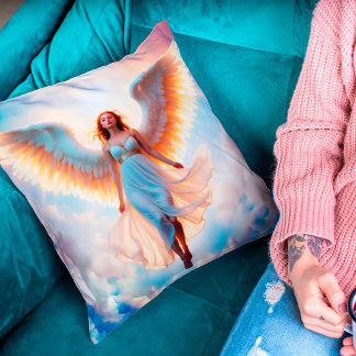 Meisje engel religieus Christelijke vlucht fantasy Kussen