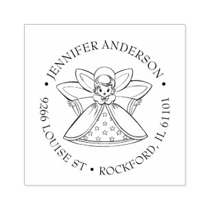 Meisje Engel Religieuze Vintage Christelijk Rubberstempel