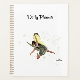 Meisje fee met gele vleugels dagelijkse planner