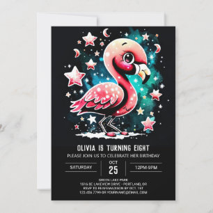 Meisje Flamingo Custom Verjaardag Kaart