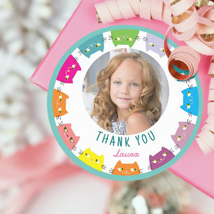 Meisje Foto Bedankt Ronde Sticker