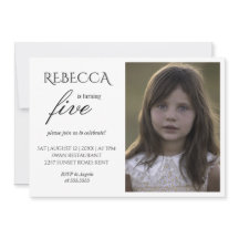 Meisje foto eenvoudig elegant verjaardagsfeestje