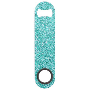 Meisje, Fun Aqua Blue Glitter Gedrukt Speed Flessenopener