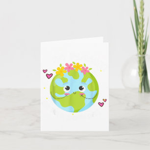 Meisje ga planeet het is je aarde-dag shirt schatt kaart