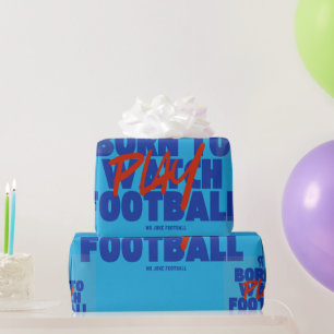 Meisje Geboren om Voetbal te Spelen Cadeaupapier