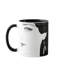 Meisje gezicht bloemenillustratie mode eigenzinnig