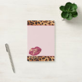 Meisje Glam Leopard Knuffels & Kisses Lippen Post-it® Notes (Kantoor)